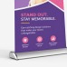 33.5" x 80" Premium Retractable Banner Stand