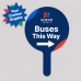 12" or 16" Round Paddle Sign / Lollipop Sign